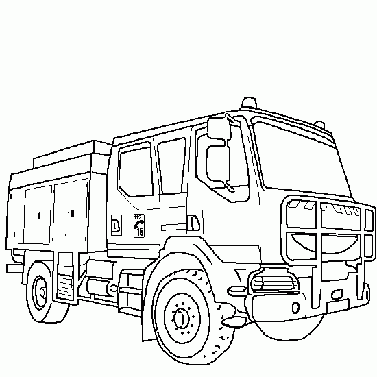 Camion De Pompier Coloriages De Vehicules A Imprimer